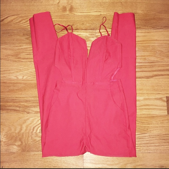 Nasty Gal Red Cutout Jumpsuit - Picture 3 of 3